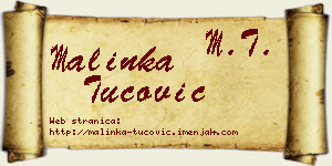 Malinka Tucović vizit kartica